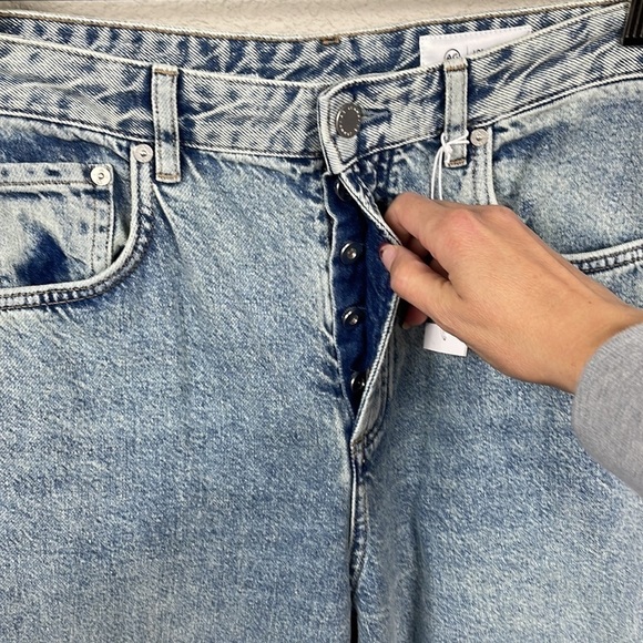 NWT AG Adriano Goldschmied Cloved Patched Jeans Nomad Straight Leg Sz 28 - Picture 6 of 14